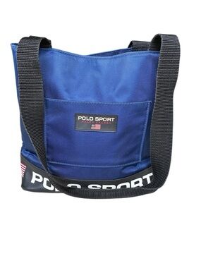 Ralph Lauren Vintage 90s Polo Sport Navy Blue Tote Bag